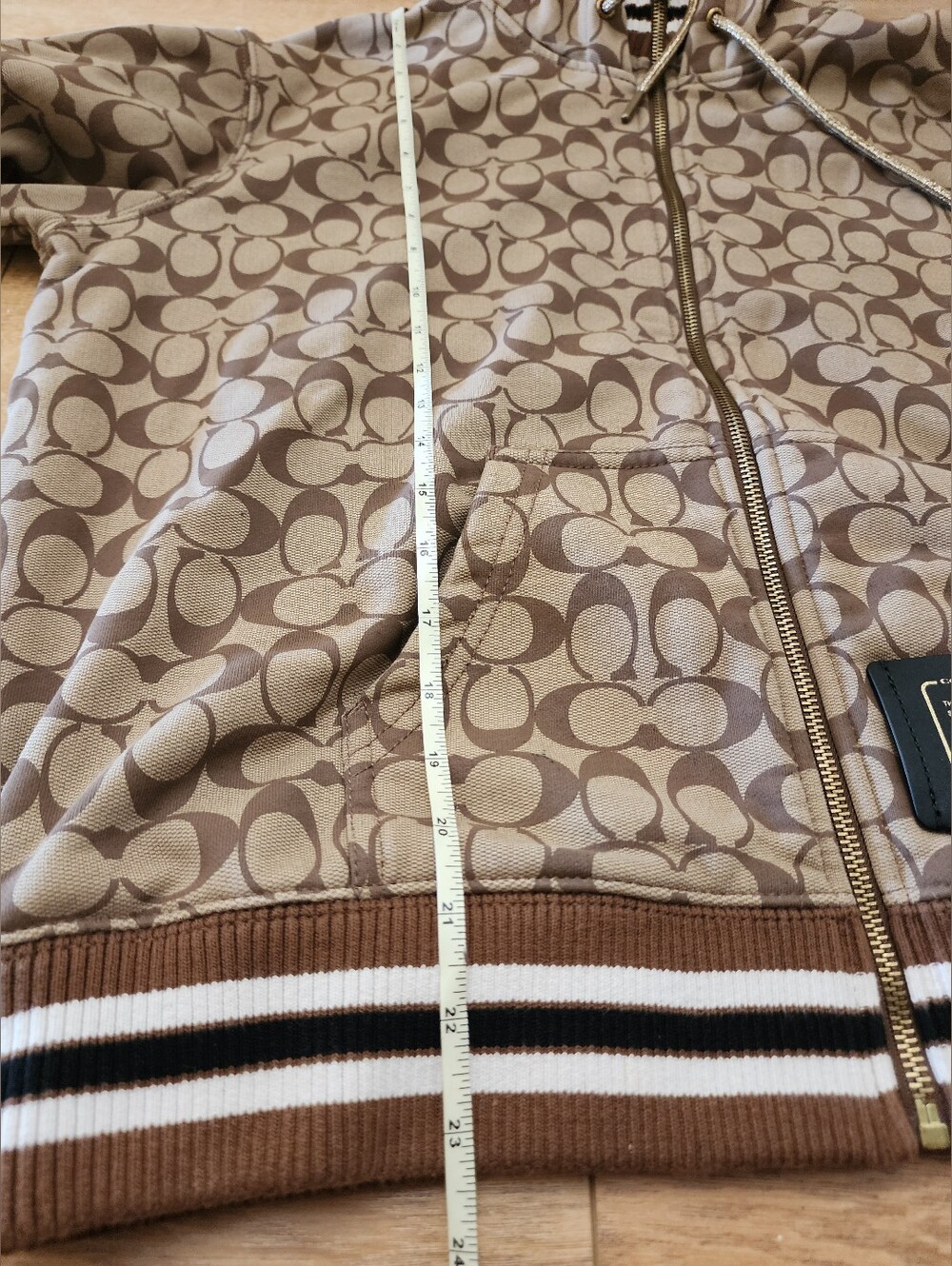 Coach x Jennifer Lopez Full Zip Logo Hoodie Jacket Signature Cotton Women M - Picture 11 of 11
